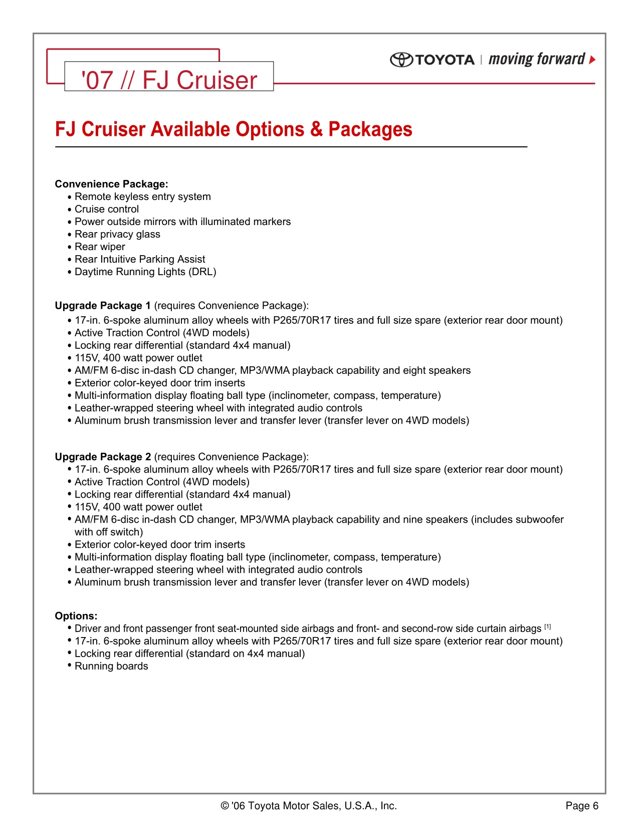 2008 Toyota FJ Cruiser Brochure Page 8